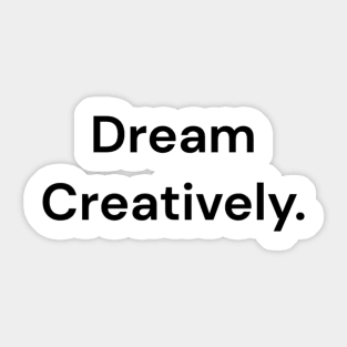 Dream Creatively Black Logo. Sticker